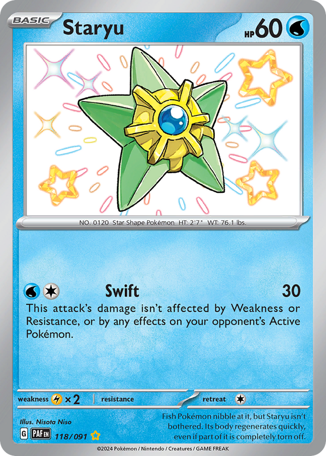 Staryu Shiny Rare (118/091) Paldean Fates
