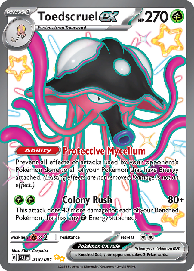 Toedscruel ex Shiny Ultra Rare (213/091) Paldean Fates