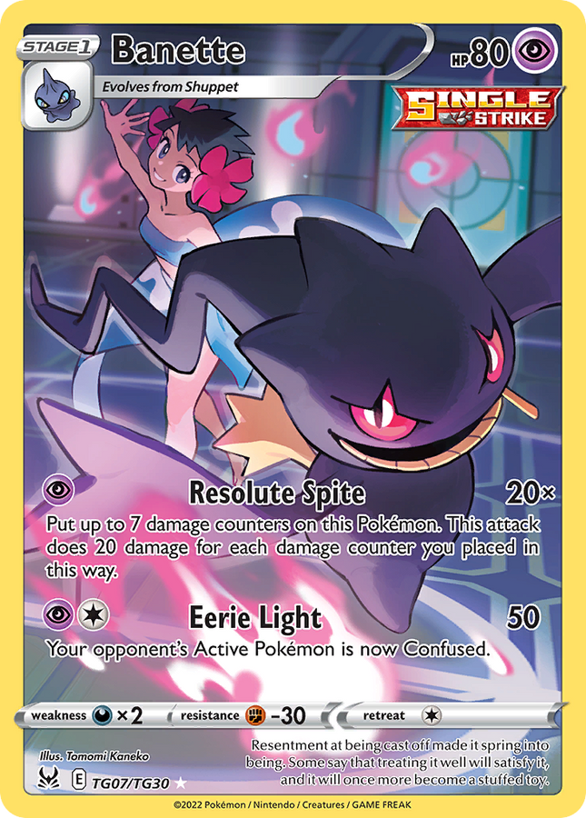 Banette Trainer Gallery Rare Holo (TG07/TG30) Lost Origin Trainer Gallery