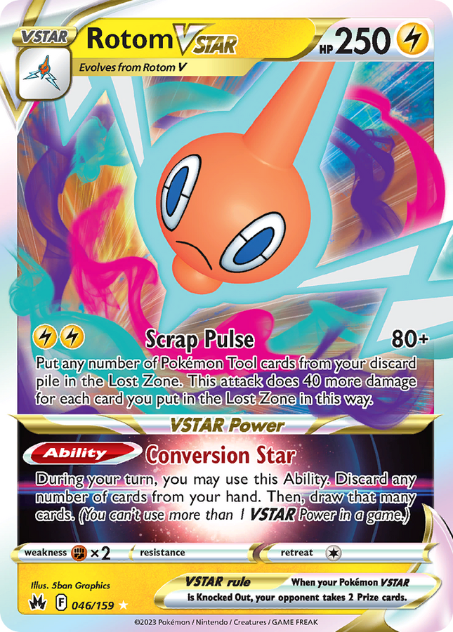 Rotom VSTAR Rare Holo VSTAR (046/159) Crown Zenith
