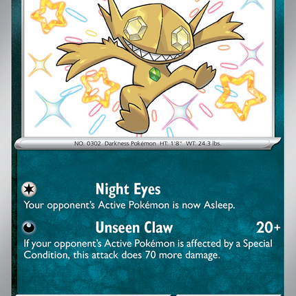 Sableye Shiny Rare (184/091) Paldean Fates