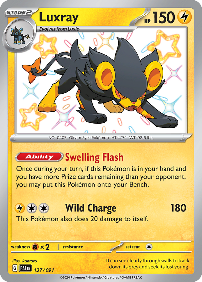 Luxray Shiny Rare (137/091) Paldean Fates