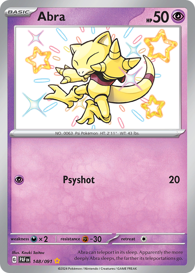 Abra Shiny Rare (148/091) Paldean Fates