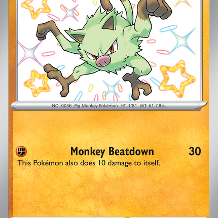 Mankey Shiny Rare (169/091) Paldean Fates