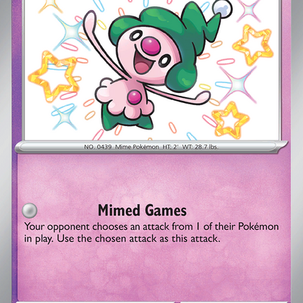 Mime Jr. Shiny Rare (157/091) Paldean Fates