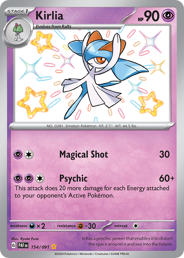 Kirlia Shiny Rare (154/091) Paldean Fates