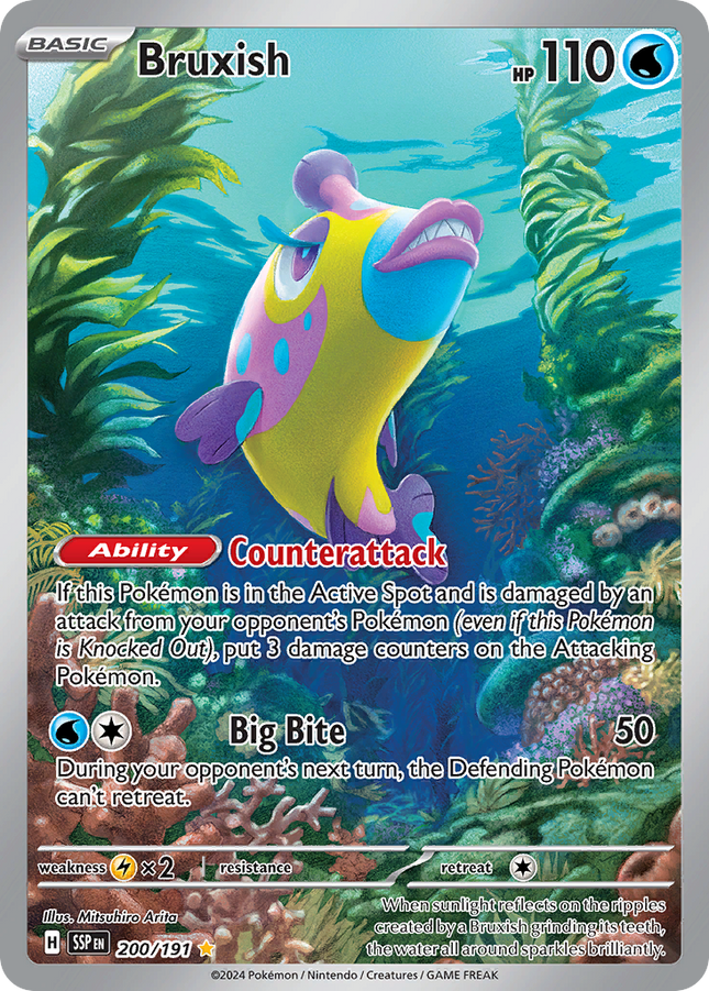 Bruxish Illustration Rare (200/191) Surging Sparks