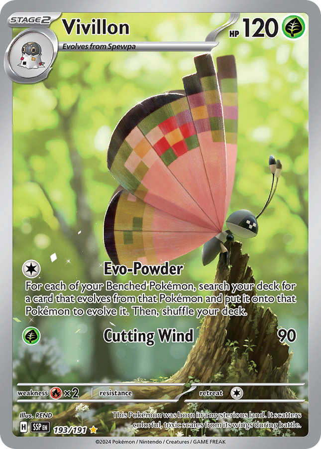 Vivillon Illustration Rare (193/191) Surging Sparks