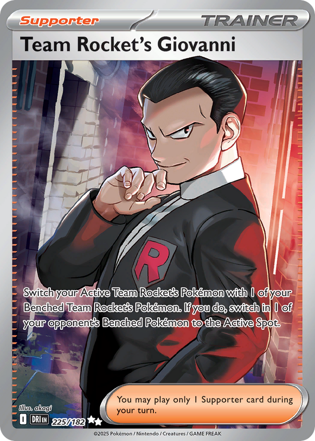 Team Rocket's Giovanni Ultra Rare (225/182) Destined Rivals