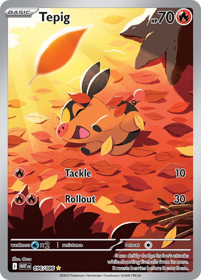 Tepig Illustration Rare (096/086) White Flare