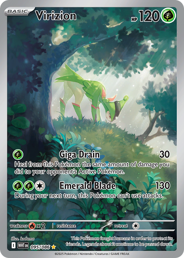 Virizion Illustration Rare (095/086) White Flare