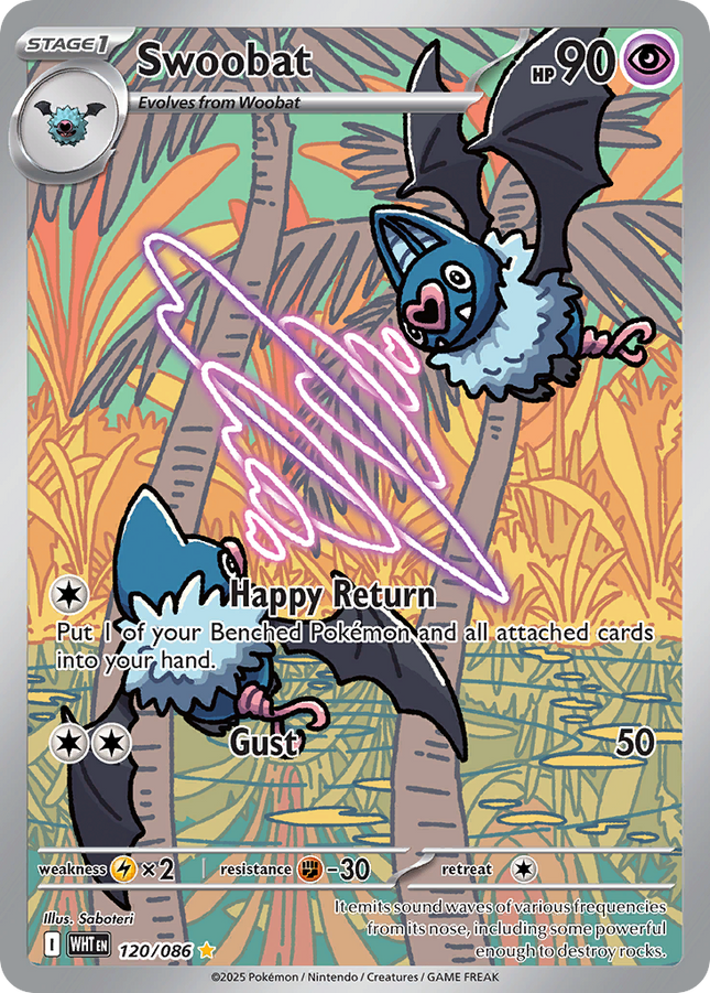 Swoobat Illustration Rare (120/086) White Flare
