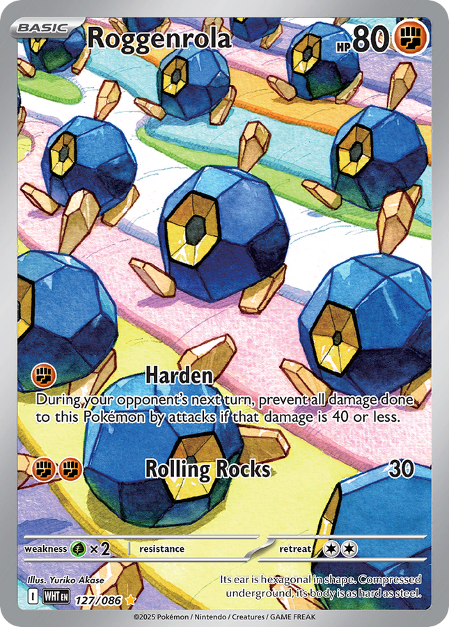 Roggenrola Illustration Rare (127/086) White Flare
