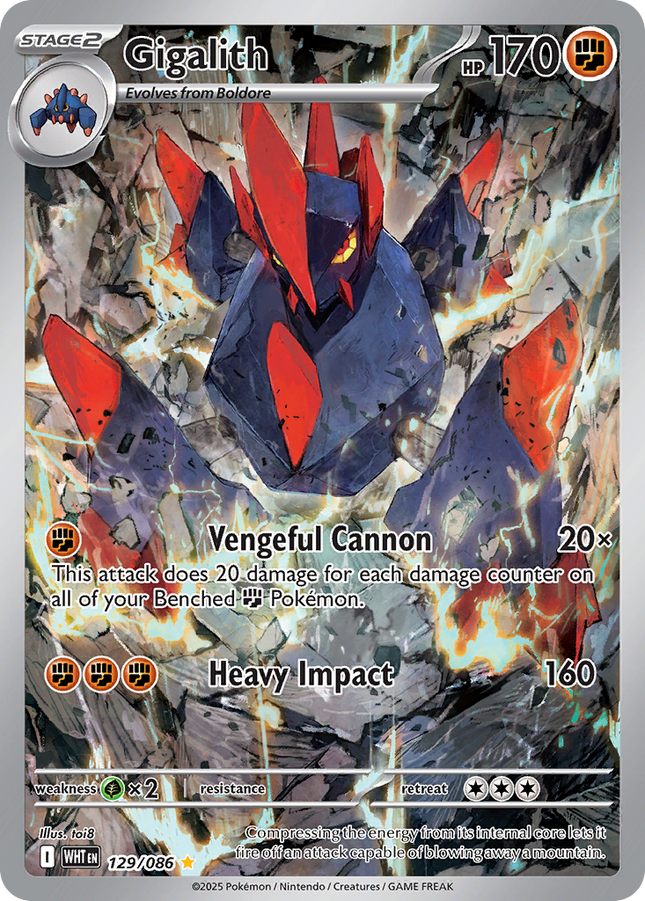 Gigalith Illustration Rare (129/086) White Flare