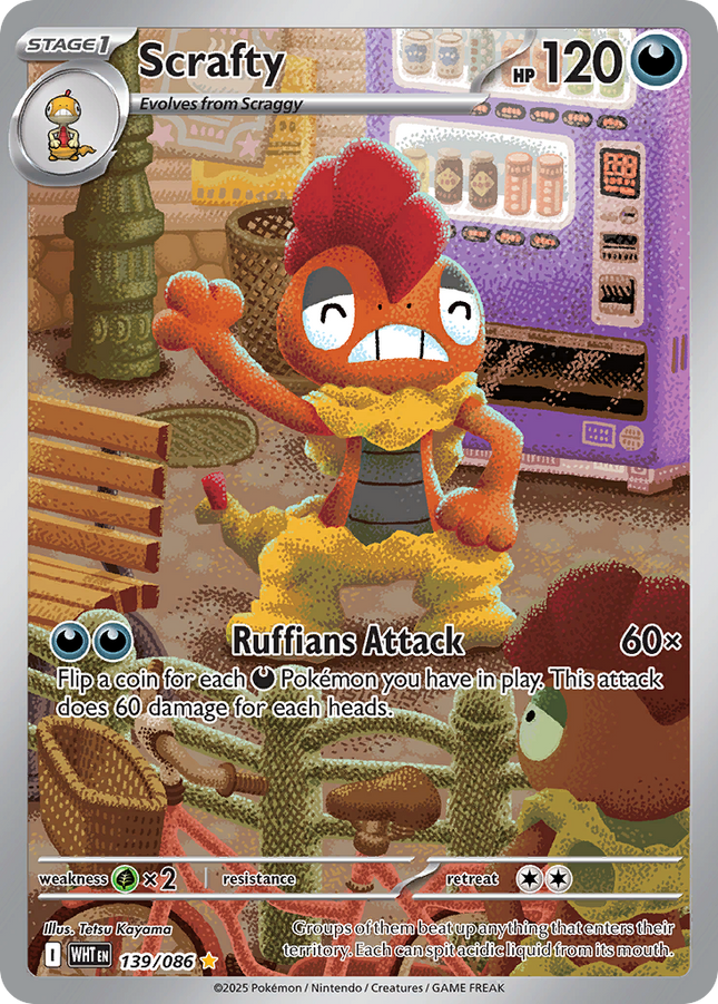 Scrafty Illustration Rare (139/086) White Flare