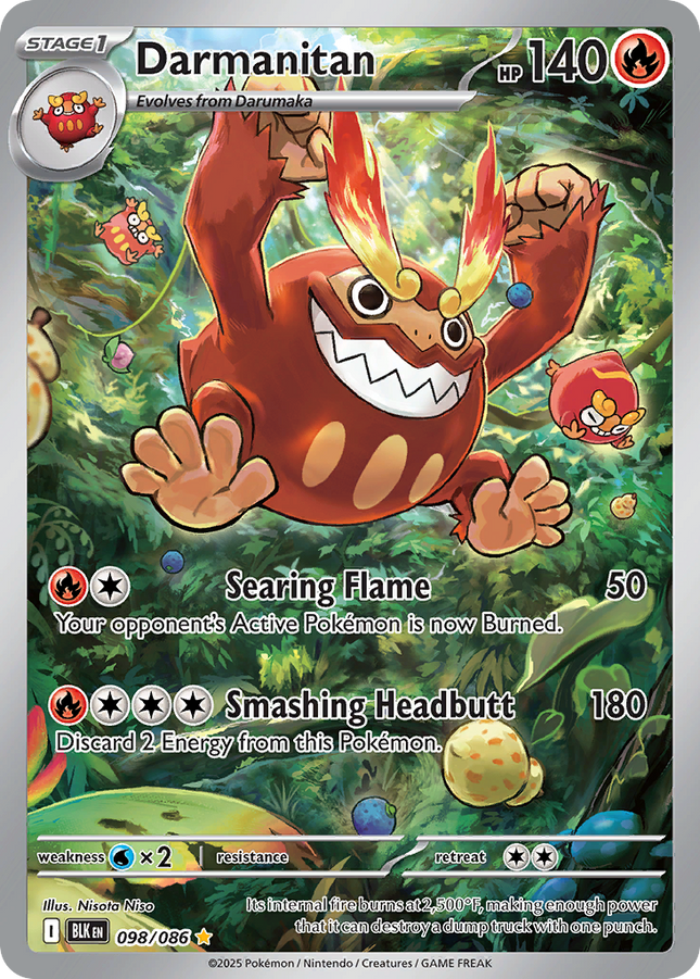 Darmanitan Illustration Rare (098/086) Black Bolt