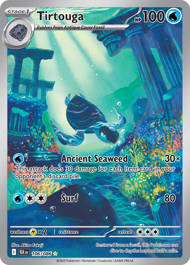 Tirtouga Illustration Rare (106/086) Black Bolt
