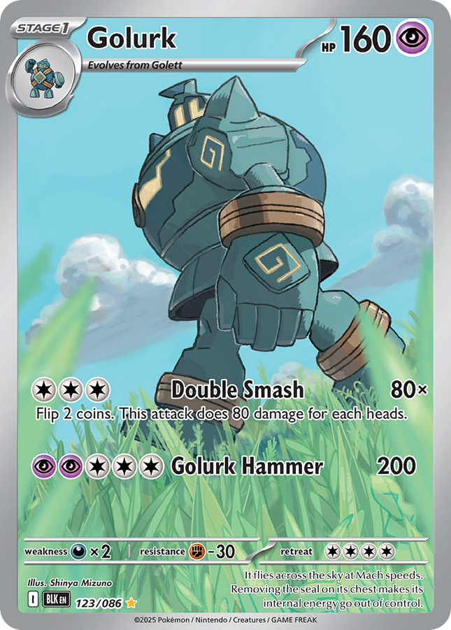 Golurk Illustration Rare (123/086) Black Bolt