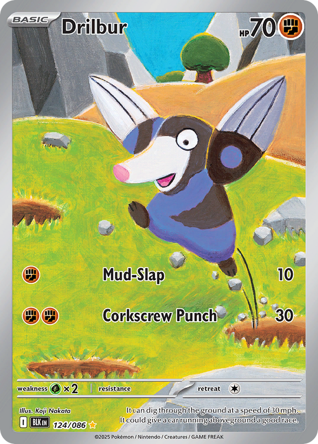 Drilbur Illustration Rare (124/086) Black Bolt