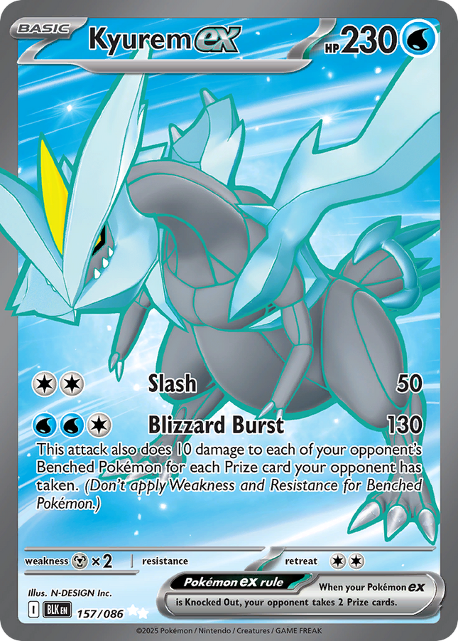 Kyurem ex Ultra Rare (157/086) Black Bolt
