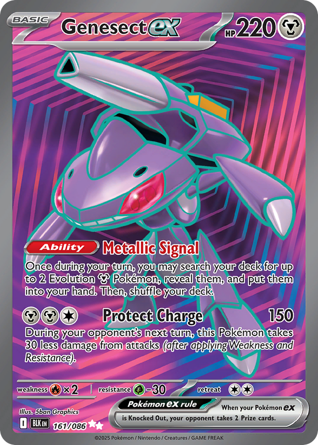 Genesect ex Ultra Rare (161/086) Black Bolt