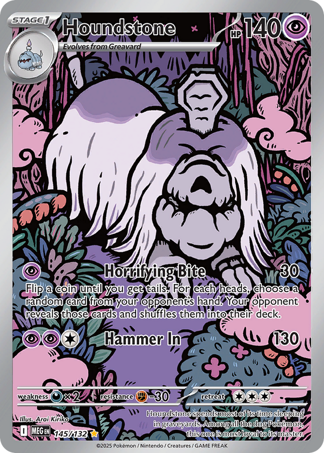 Houndstone Illustration Rare (145/132) Mega Evolution