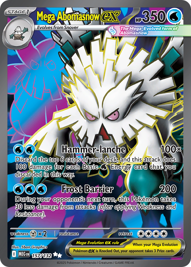 Mega Abomasnow ex Ultra Rare (157/132) Mega Evolution