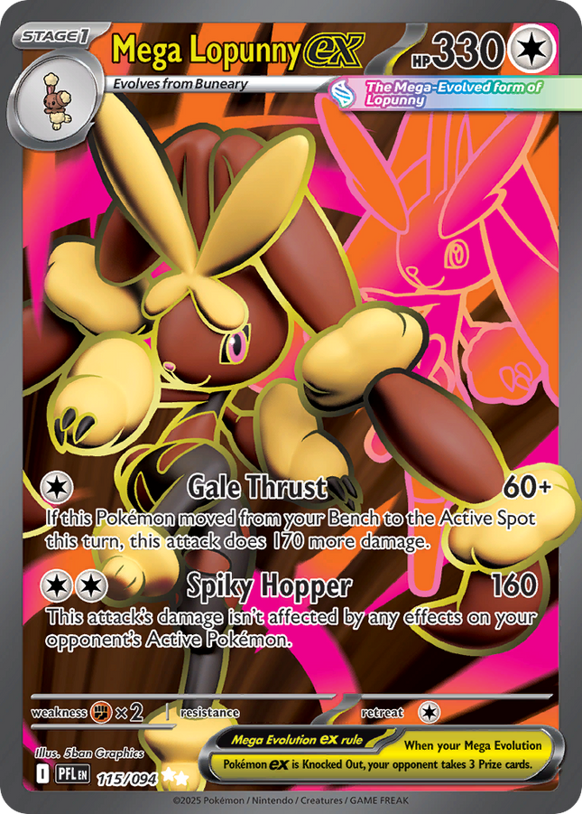 Mega Lopunny ex Ultra Rare (115/094) Phantasmal Flames