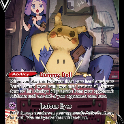 Mimikyu V Rare Holo V (TG16/TG30) Brilliant Stars Trainer Gallery