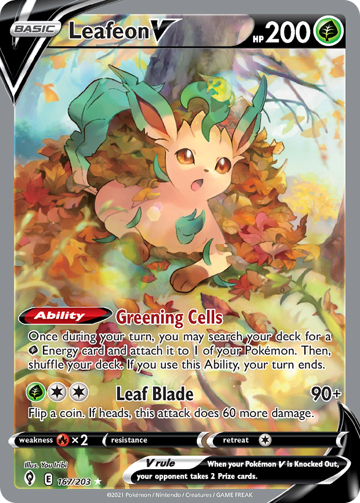 Leafeon V Rare Ultra (167/203) Evolving Skies – Bescards