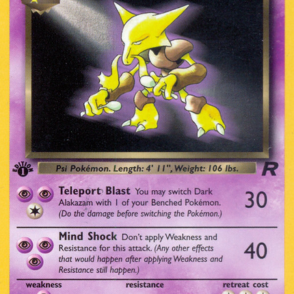 Dark Alakazam Rare (18/82) Team Rocket Unlimited LP