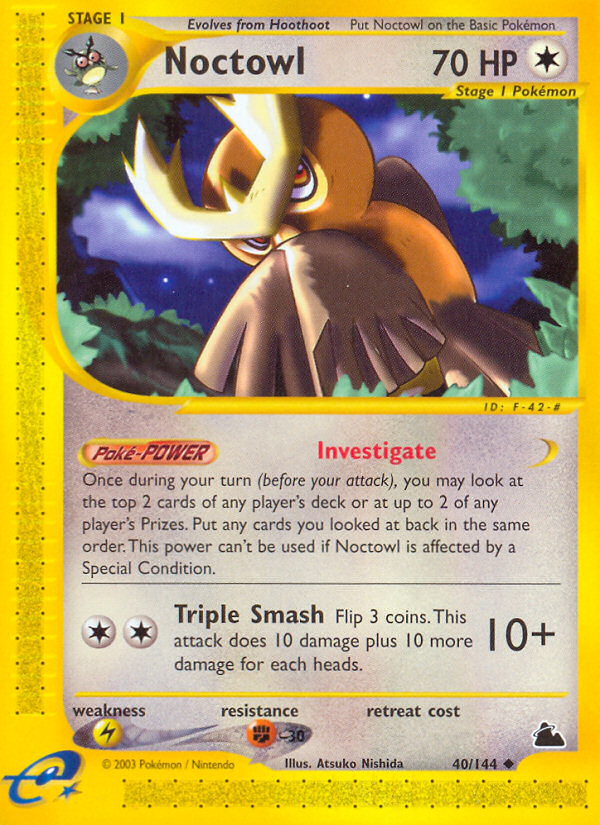 Noctowl Uncommon (40/144) Skyridge Reverse Holofoil