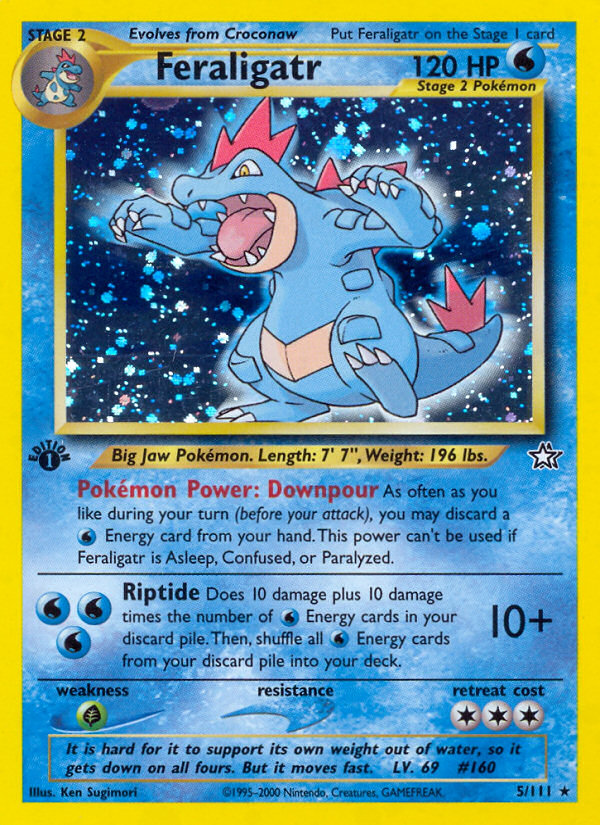Feraligatr Rare Holo (5/111) Neo Genesis Unlimited Holofoil LP