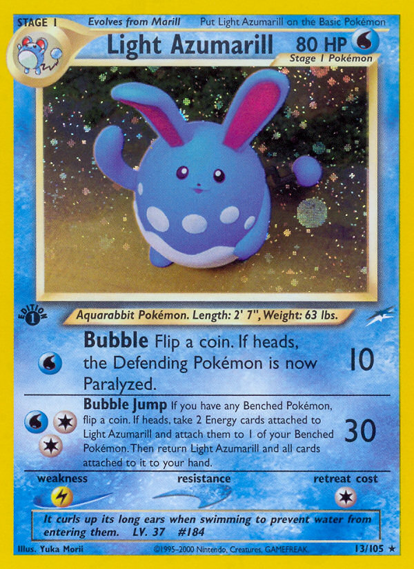 Light Azumarill Rare Holo (13/105) Neo Destiny Unlimited Holofoil LP