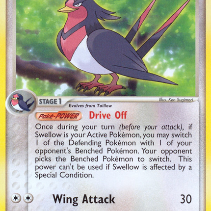 Swellow Uncommon (46/109) Ruby & Sapphire Reverse Holofoil LP