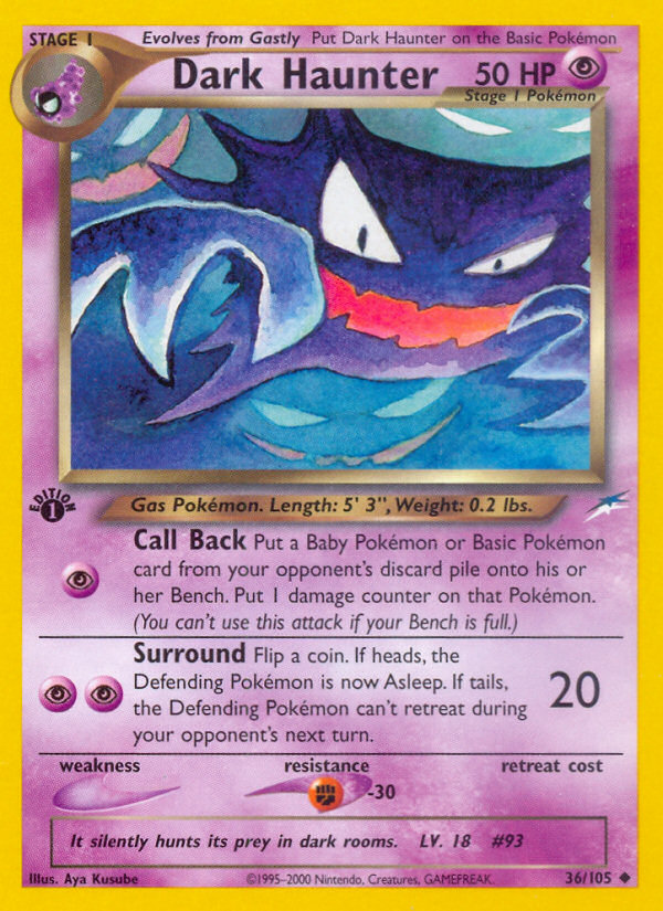 Dark Haunter Uncommon (36/105) Neo Destiny Unlimited LP