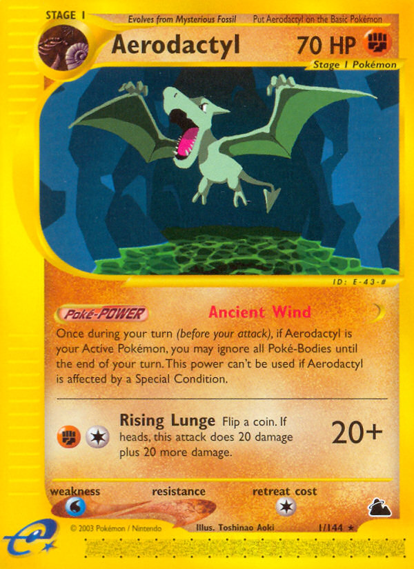 Aerodactyl Rare (1/144) Skyridge
