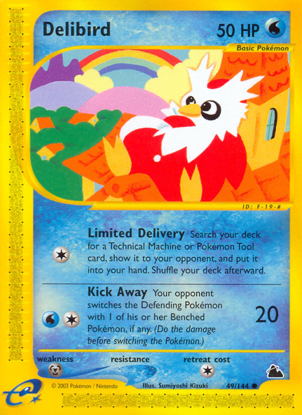 Delibird Common (49/144) Skyridge Reverse Holofoil