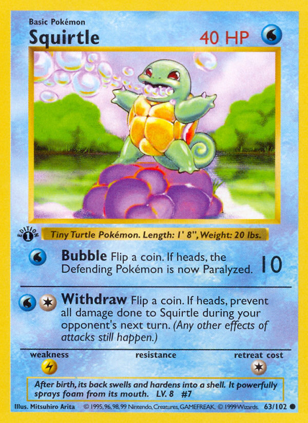 Squirtle Common (63/102) Base (Dutch) First Edition