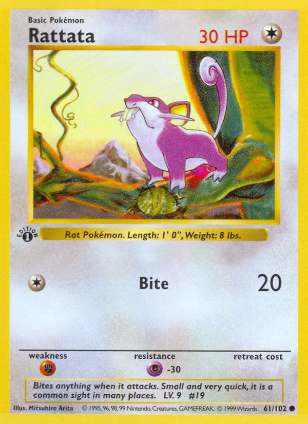 Rattata Common (61/102) Base (Dutch) First Edition