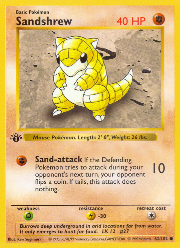 Sandshrew Common (62/102) Base (Dutch) First Edition