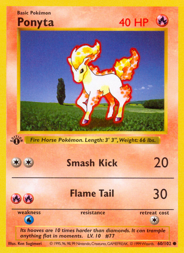 Ponyta Common (60/102) Base (Dutch) First Edition
