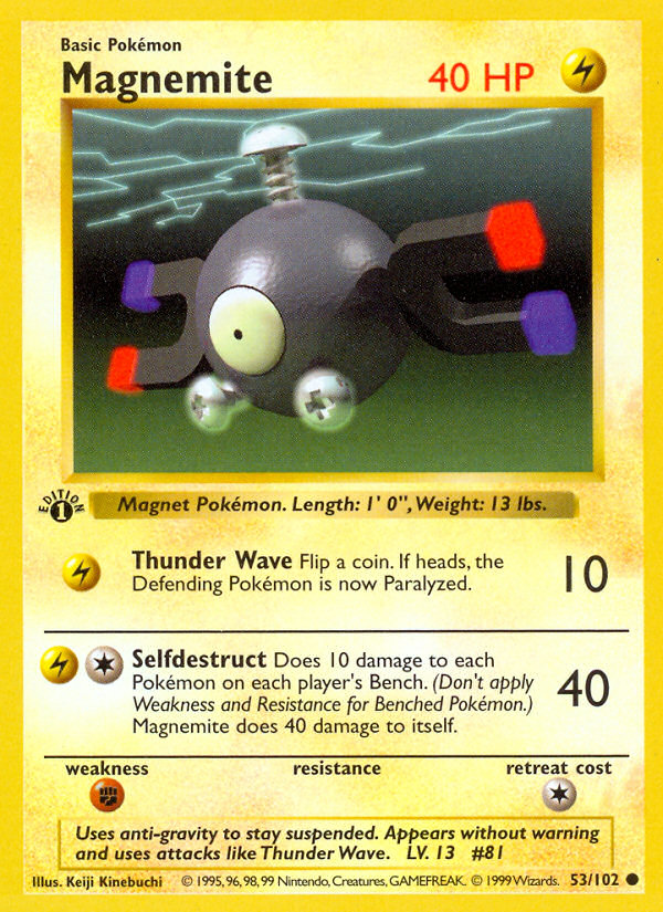 Magnemite Common (53/102) Base (Dutch) First Edition