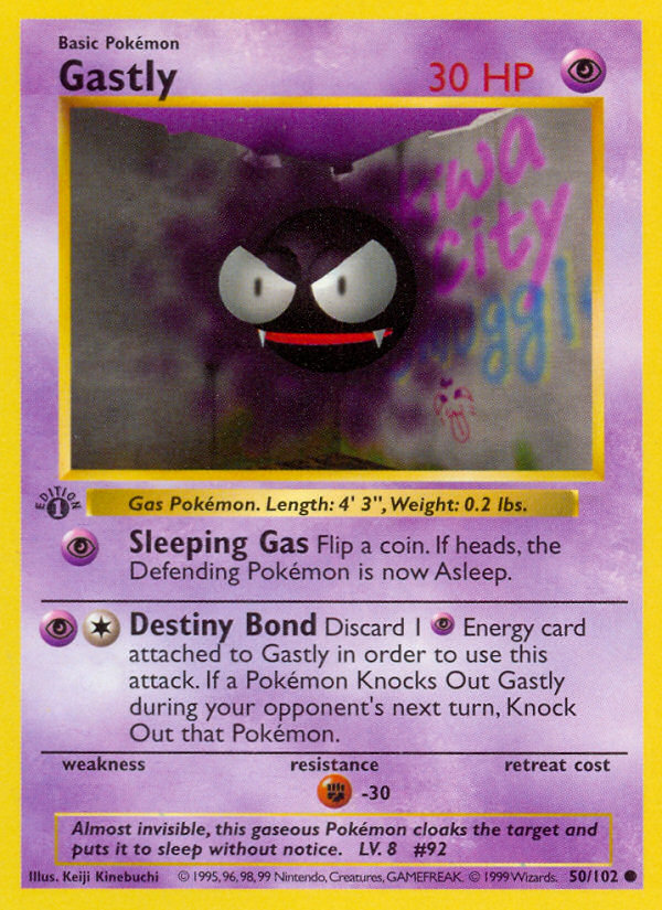 Gastly Common (50/102) Base (Dutch) First Edition