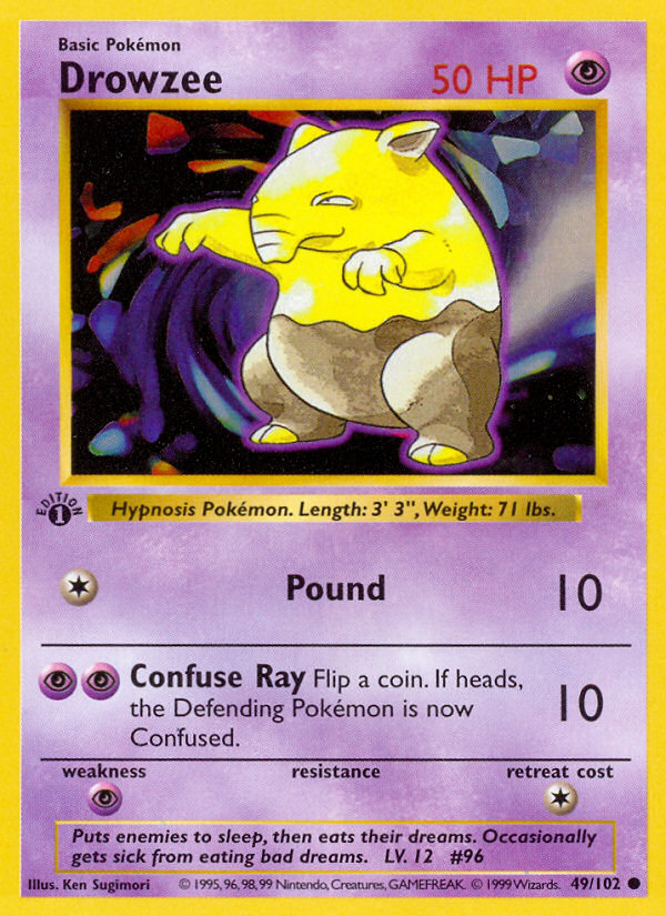 Drowzee Common (49/102) Base (Dutch) First Edition