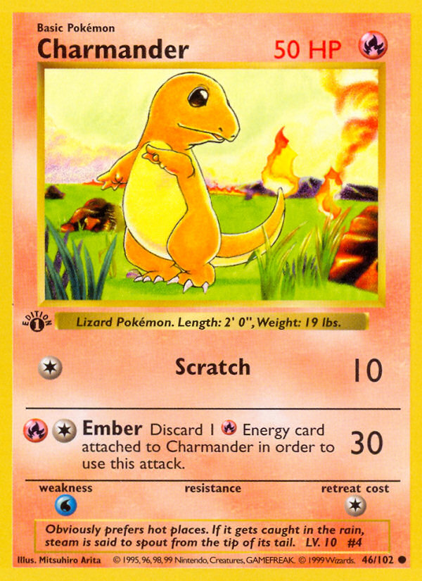 Charmander Common (46/102) Base (Dutch) First Edition