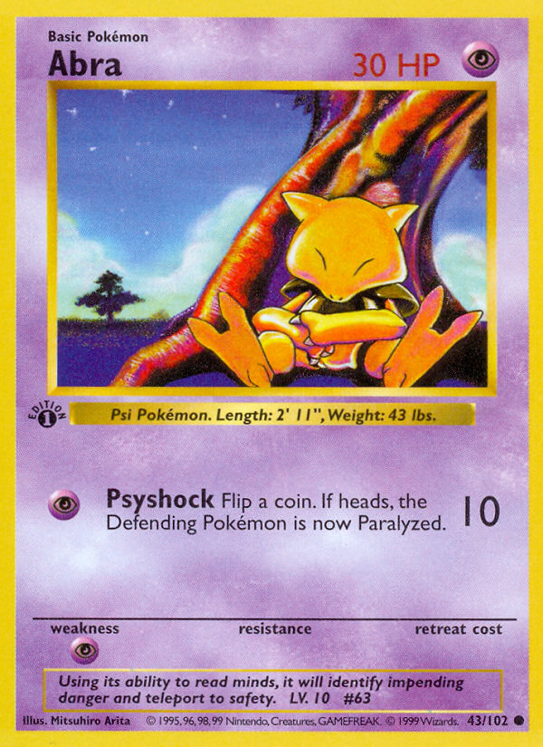 Abra Common (43/102) Base (Dutch) First Edition