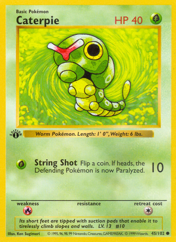 Caterpie Common (45/102) Base (Dutch) First Edition