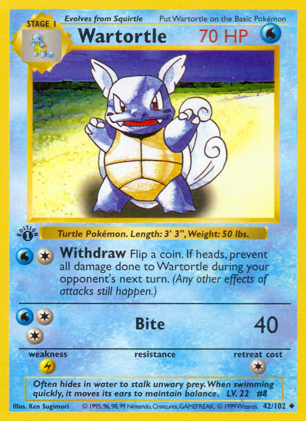 Wartortle Uncommon (42/102) Base (Dutch) First Edition