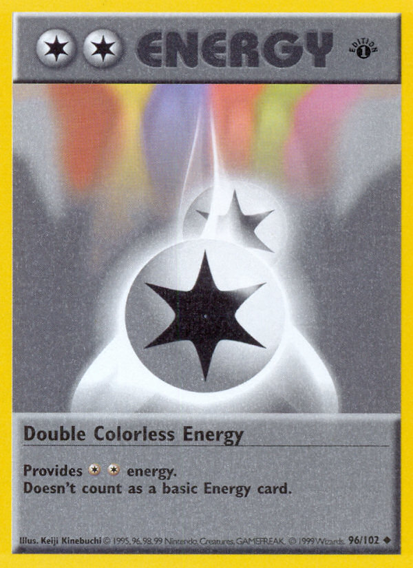 Double Colorless Energy Uncommon (96/102) Base (Dutch) First Edition